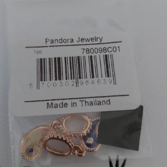 Pandora 14k Rose Gold-Plated Splittable Yin & Yang Sparkling Charms 780098C01 - Picture 7 of 9